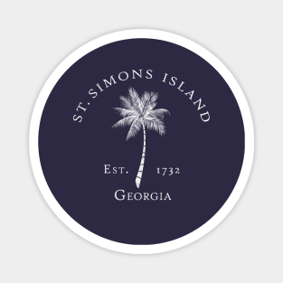 St Simons Island Georgia Vintage Palm Old Style Magnet